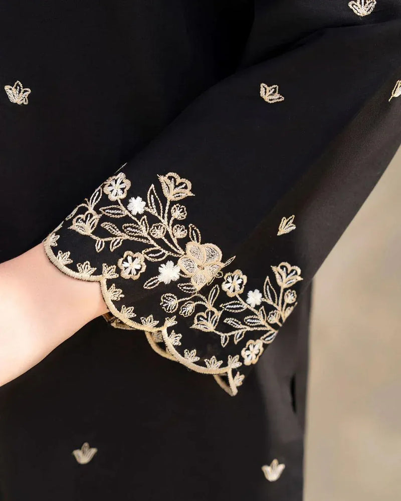 Black hook Embroidered Lawn Ensemble